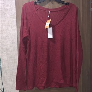 Z supply rubbed long sleeve top